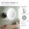 Kibi Circular LED Wall Mount One Side 5x Magnifying Make Up Mirror - Matte Black KMM102MB - alternate 9